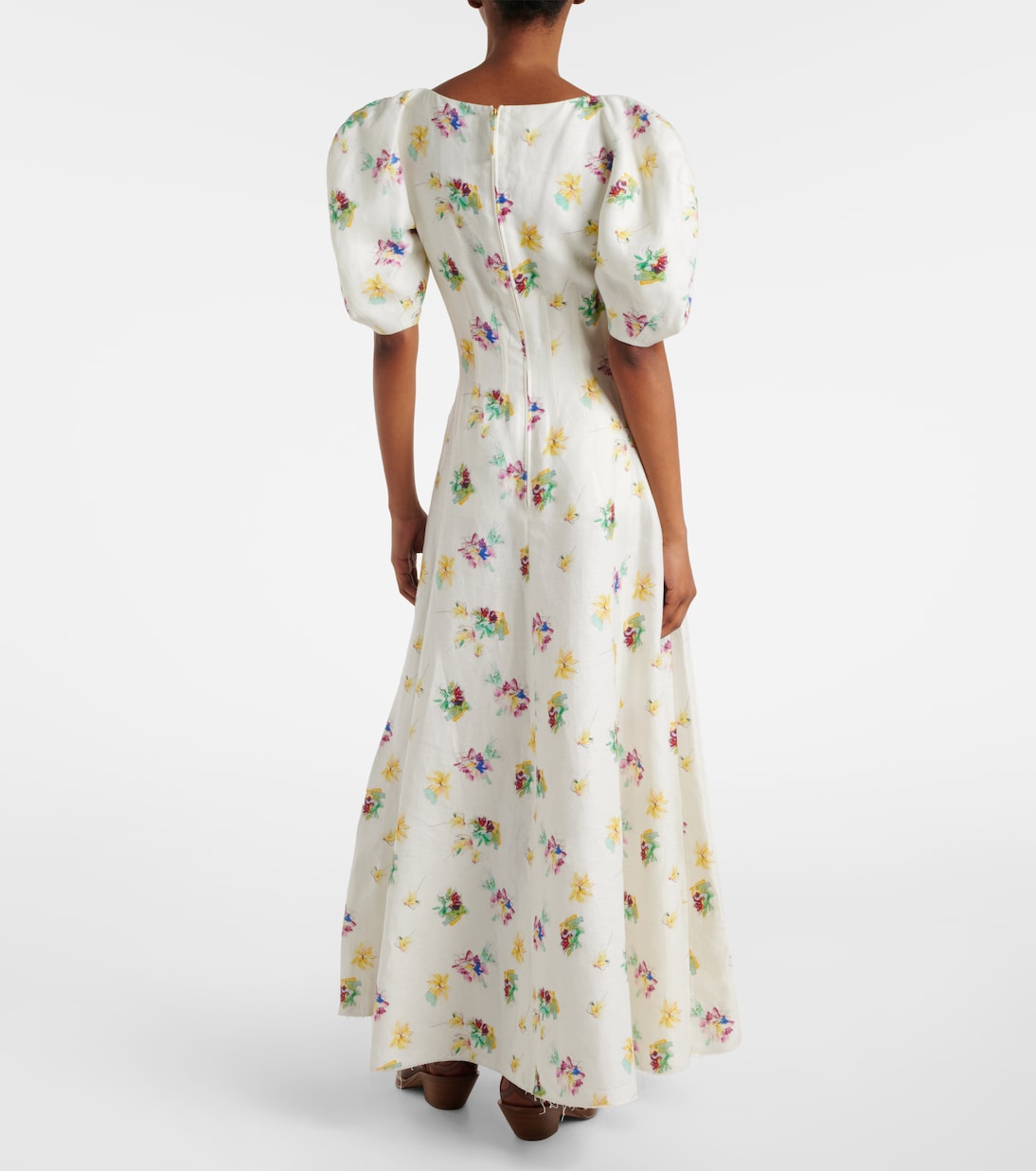 Ranya puff-sleeve linen maxi dress | Gabriela Hearst
