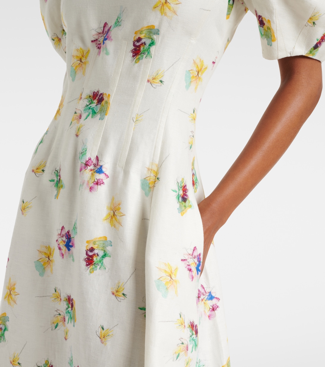 Ranya puff-sleeve linen maxi dress | Gabriela Hearst