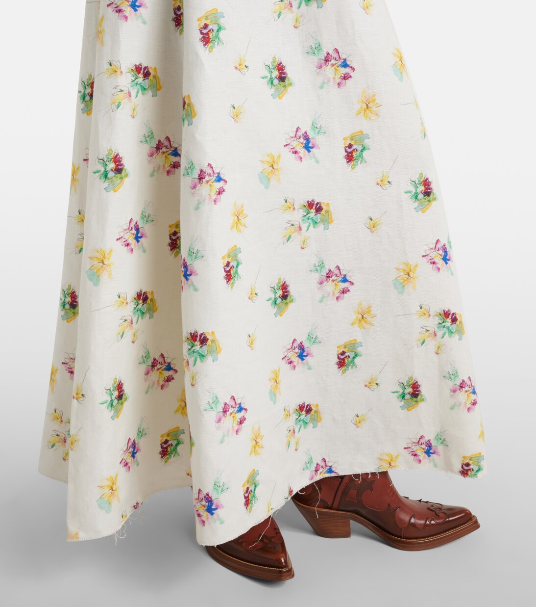 Ranya puff-sleeve linen maxi dress | Gabriela Hearst