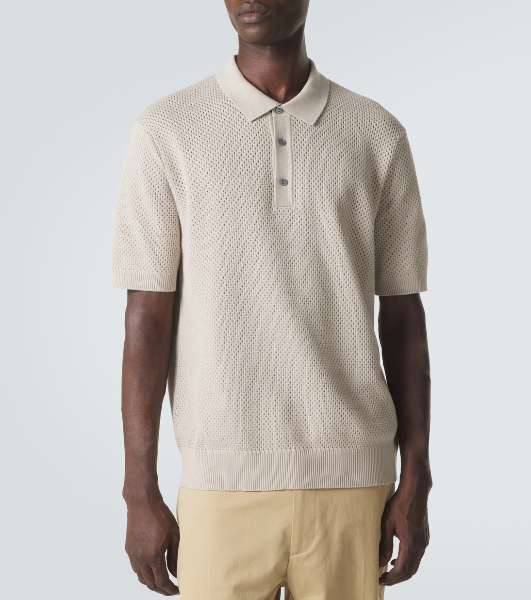 Knitted cotton polo shirt | Sunspel