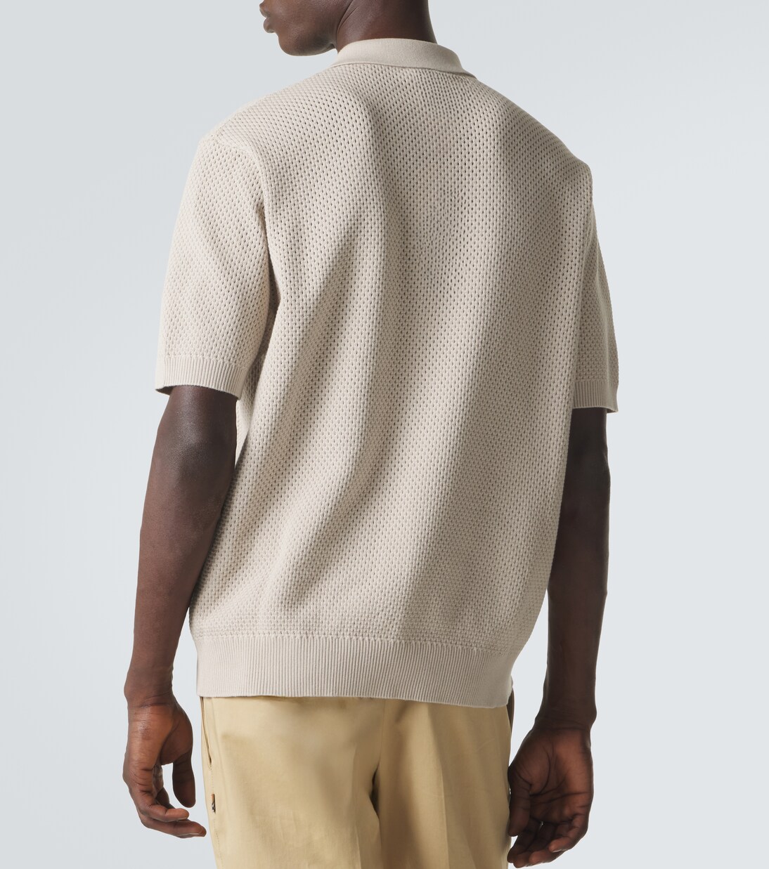 Knitted cotton polo shirt | Sunspel