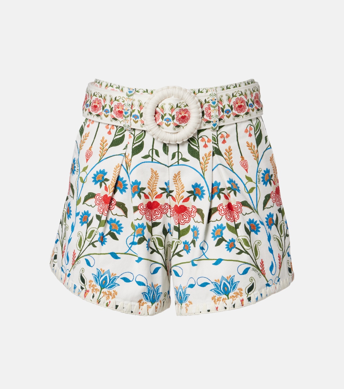 Fraga floral high-rise cotton short | Farm Rio