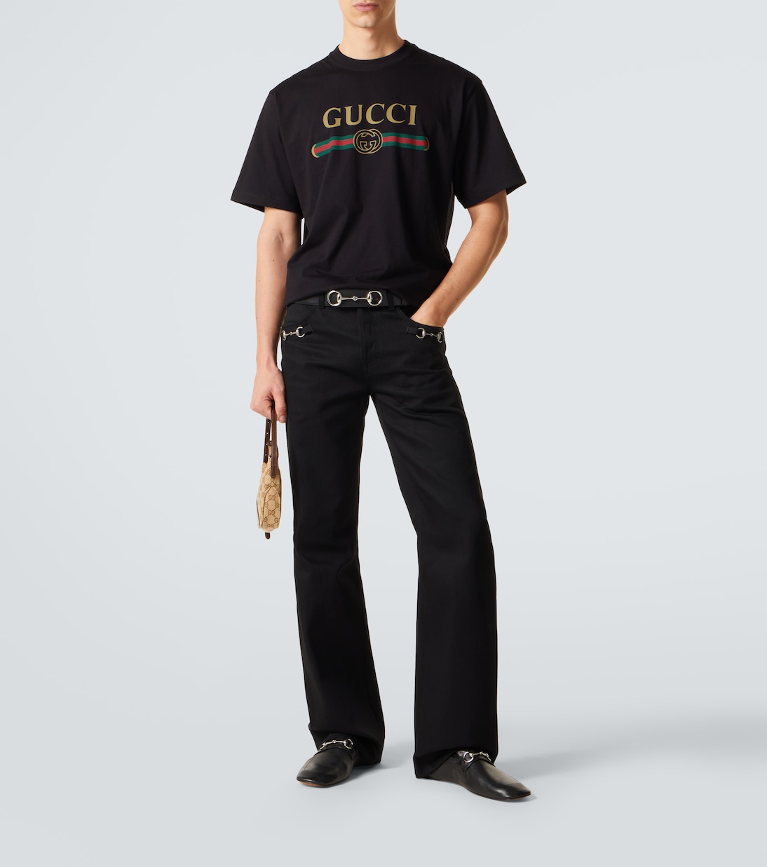 Logo cotton and silk jersey T-shirt | Gucci