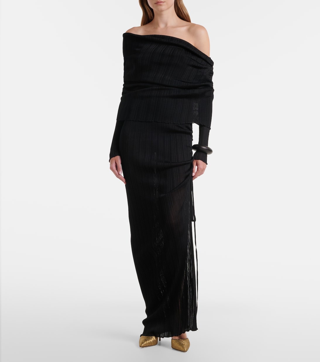 Taylerbinu leather-trimmed woven pumps | Manolo Blahnik