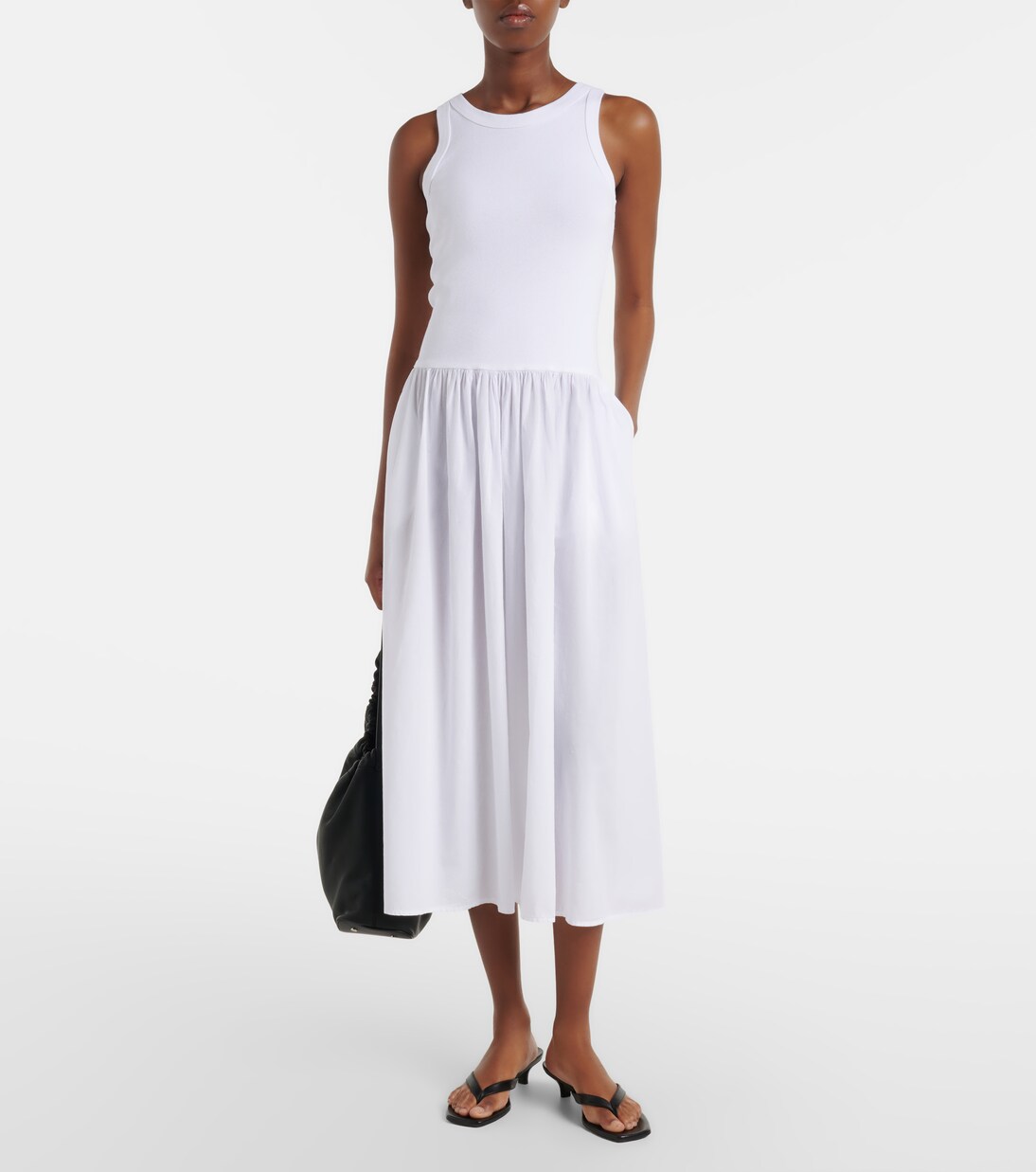 Robe midi Amelia en coton mélangé | Velvet