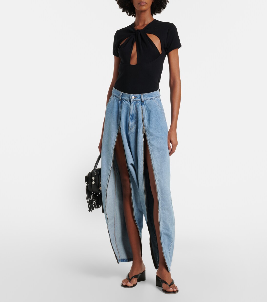 Front-slit balloon jeans | Coperni