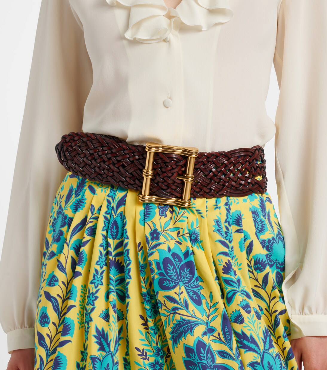 Woven leather belt | Etro