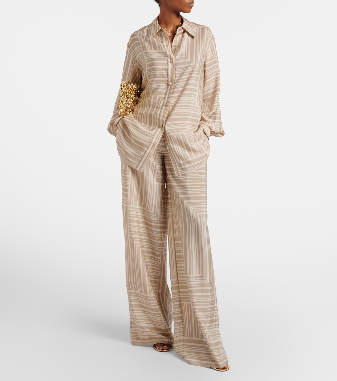 Dijon printed silk shorts | Joseph