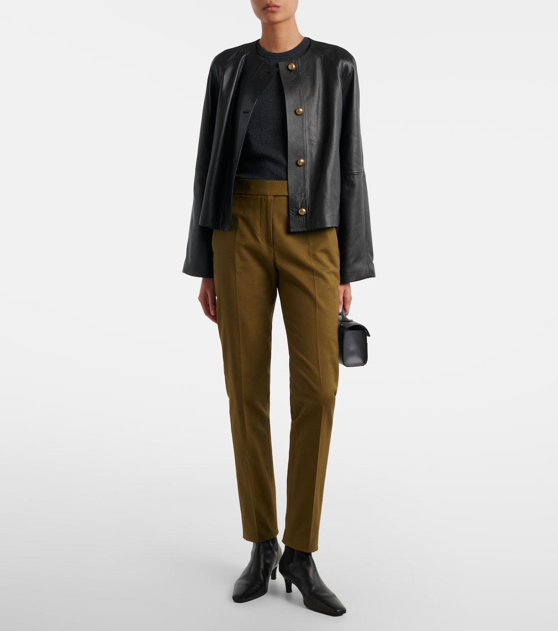 Cotton-blend slim pants | Max Mara