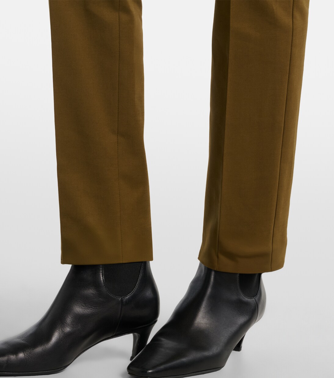 Cotton-blend slim pants | Max Mara