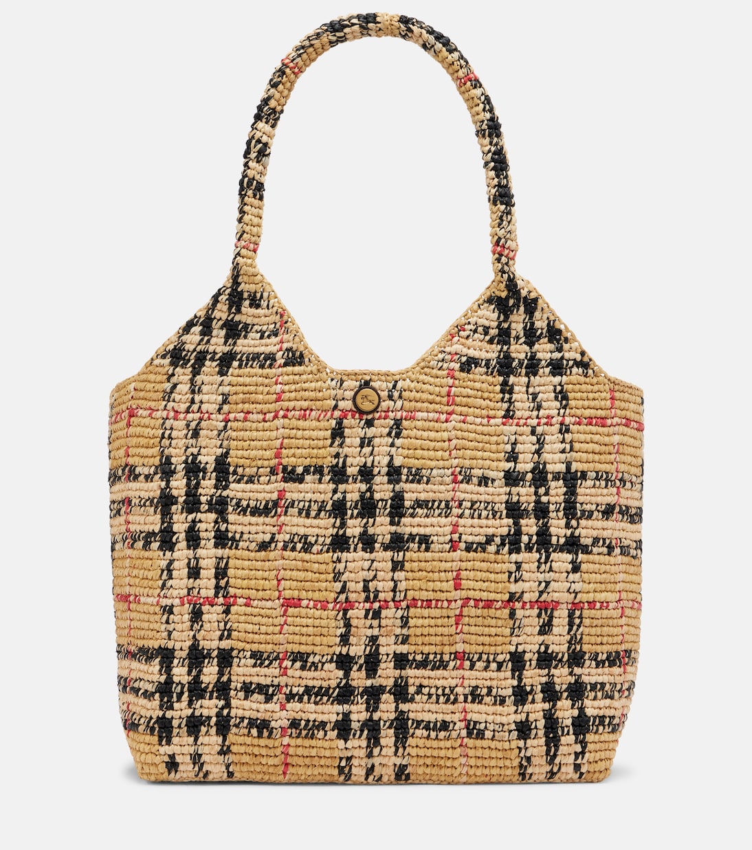 Burberry Check Large raffia tote bag | Burberry