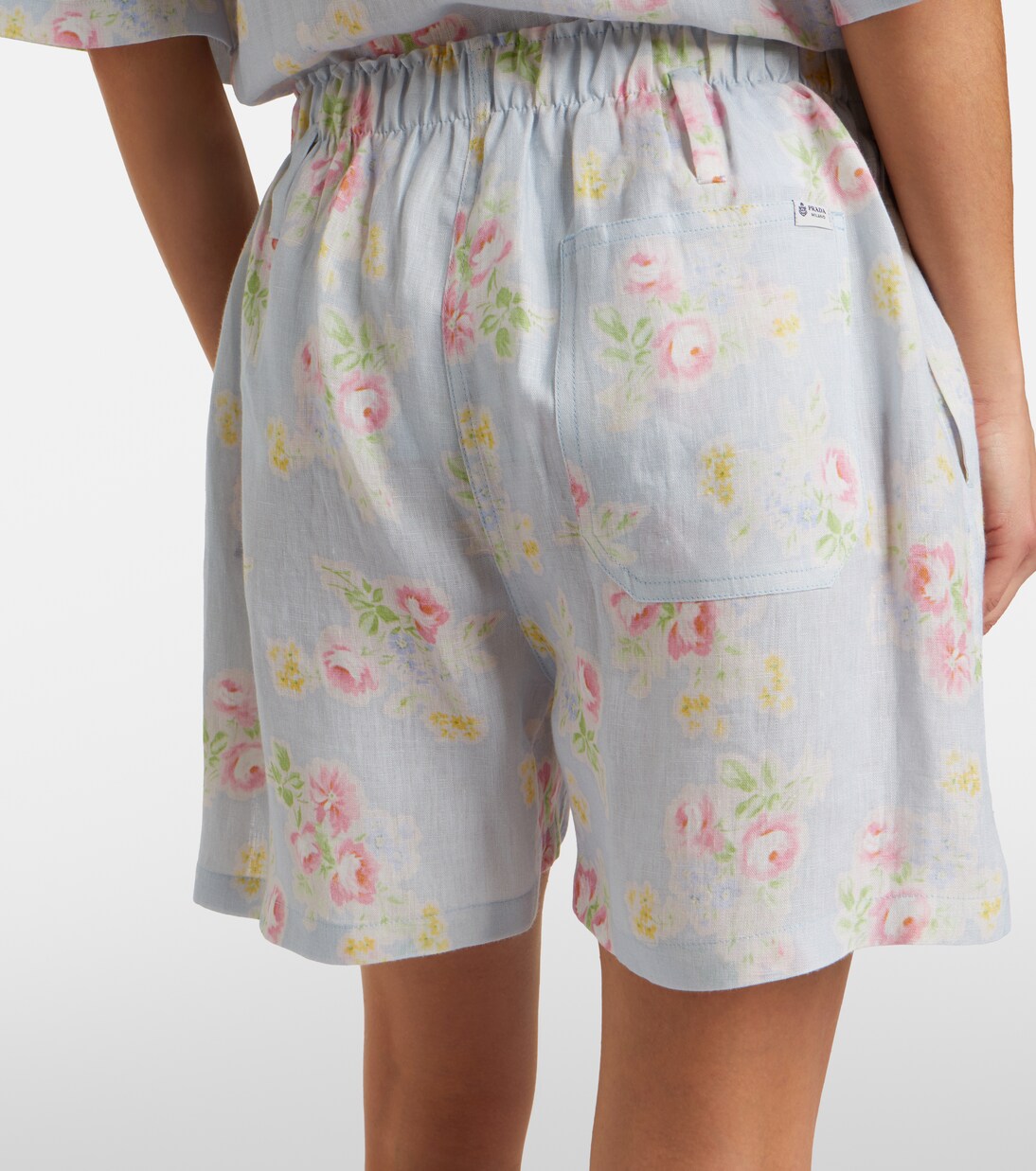 Floral linen shorts | Prada