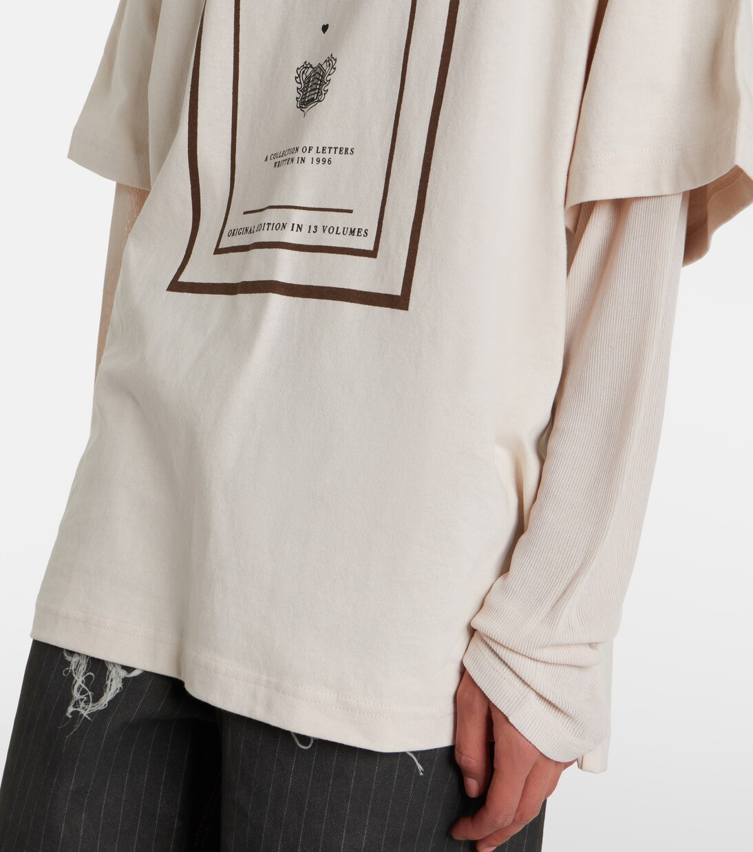 Layered logo cotton jersey top | Acne Studios