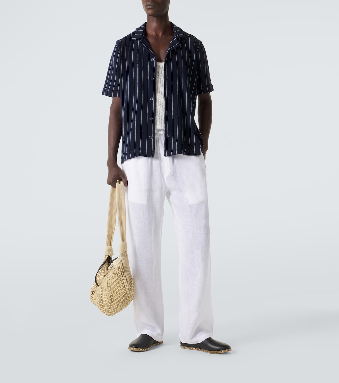 Hawkin striped cotton terry shirt | Orlebar Brown