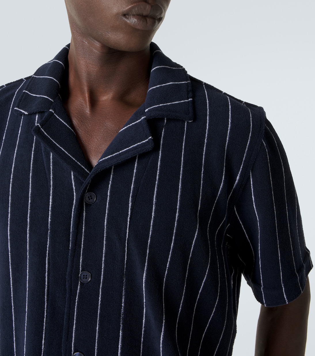 Hawkin striped cotton terry shirt | Orlebar Brown