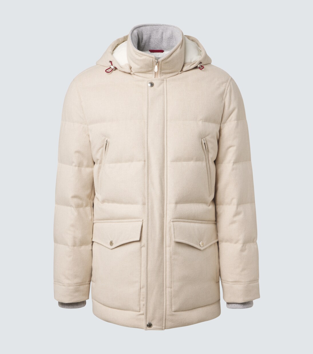 Wool flannel down parka | Brunello Cucinelli