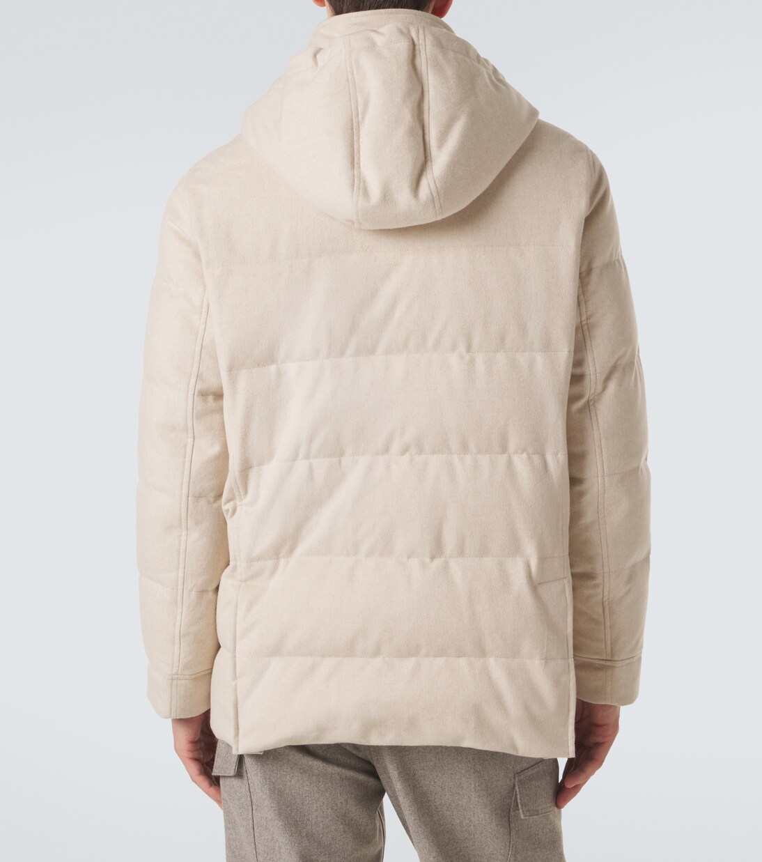 Wool flannel down parka | Brunello Cucinelli