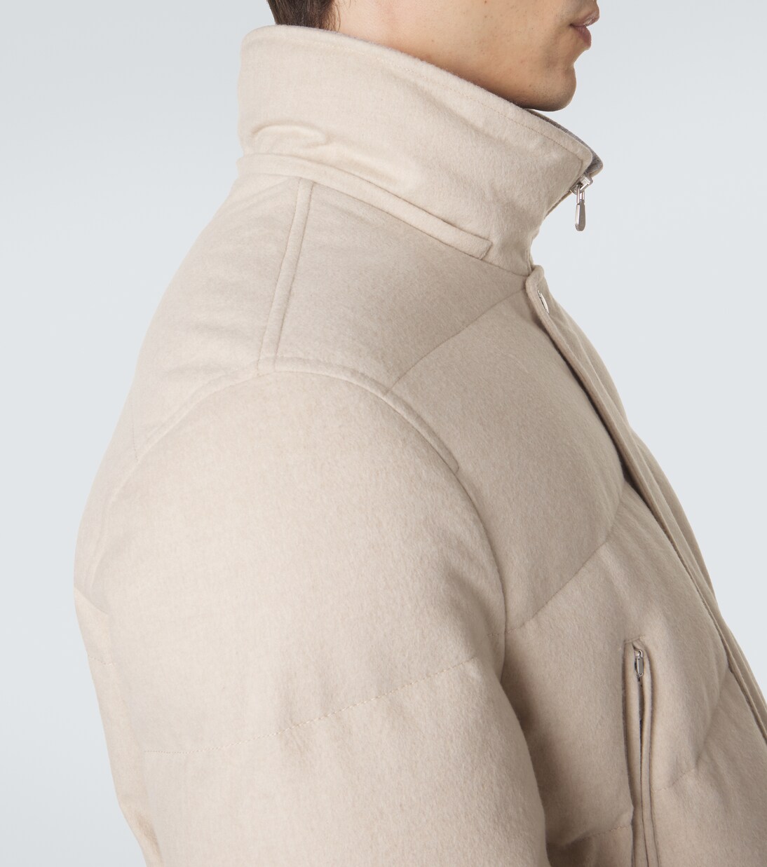 Wool flannel down parka | Brunello Cucinelli