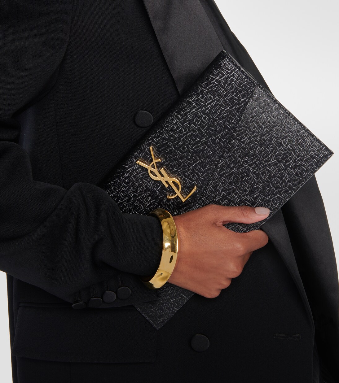 Clutch Uptown aus Leder | Saint Laurent