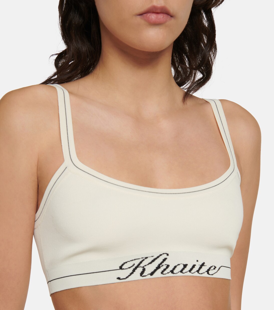 Bralette Carmelo in maglia con logo | Khaite