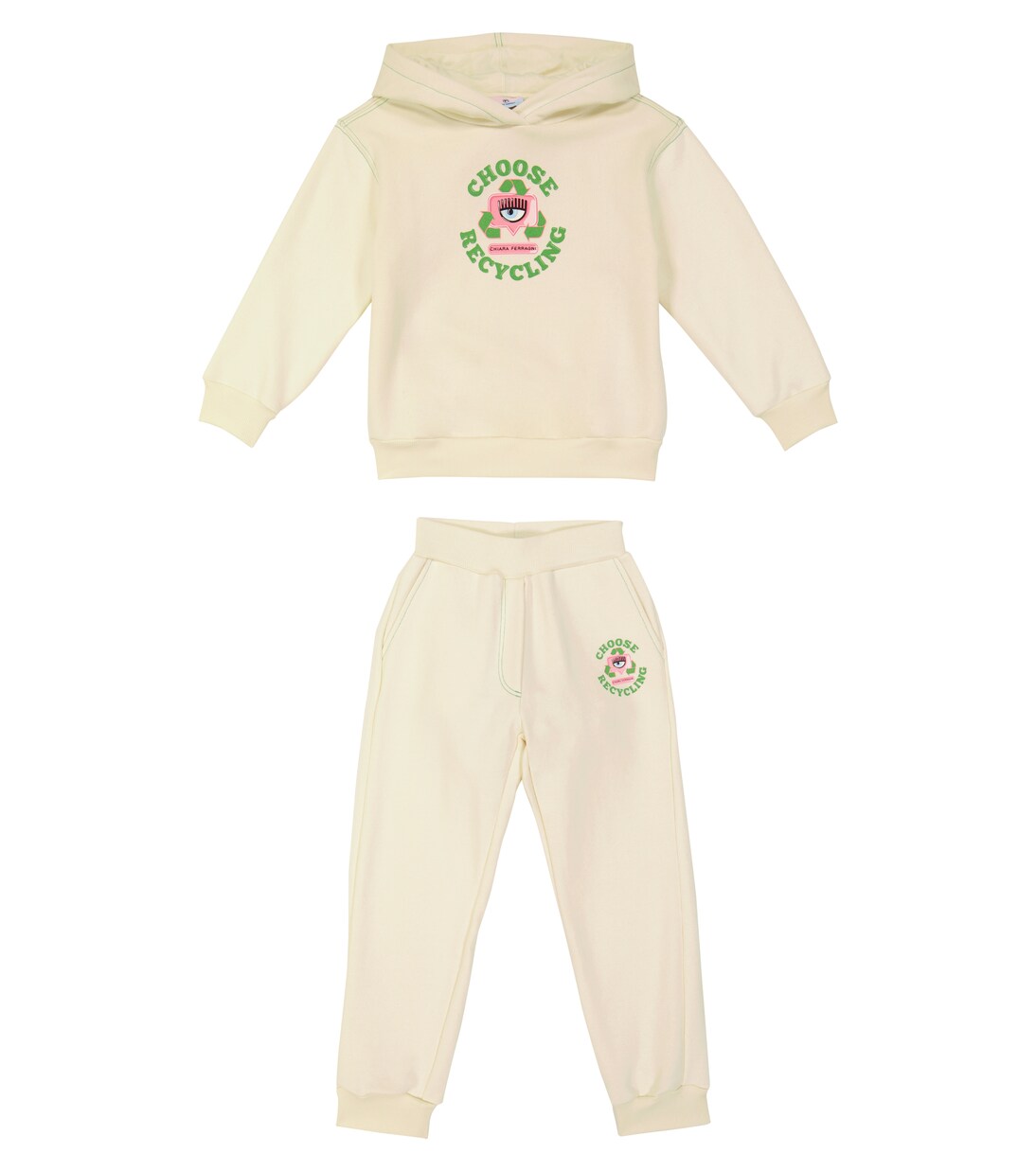 x Chiara Ferragni Choose Recycling cotton tracksuit | Monnalisa