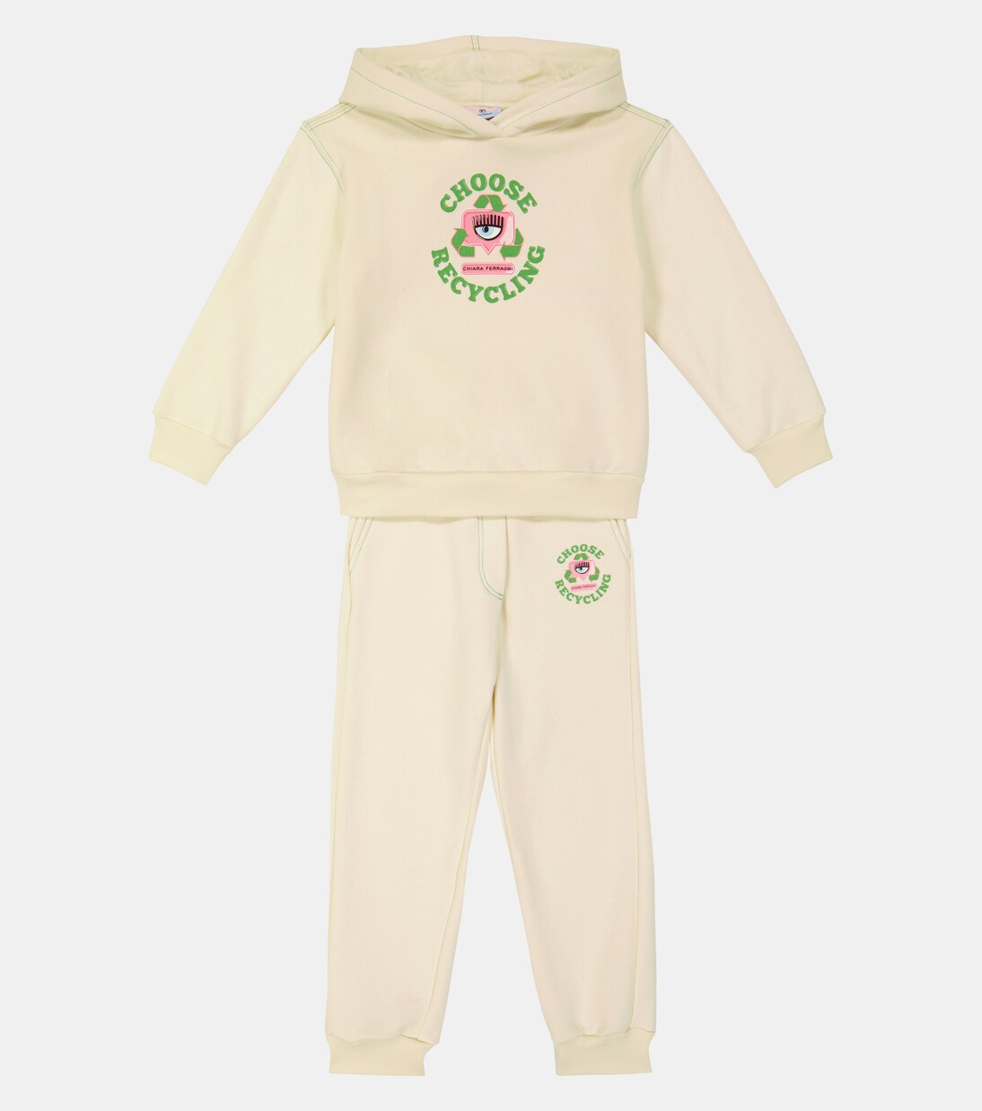 x Chiara Ferragni Choose Recycling cotton tracksuit | Monnalisa