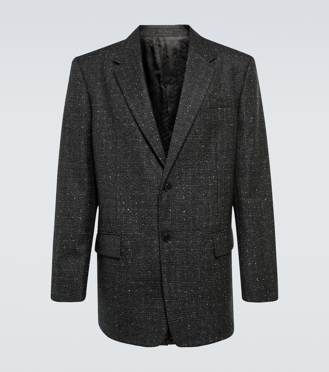 Single-breasted wool tweed blazer | Versace