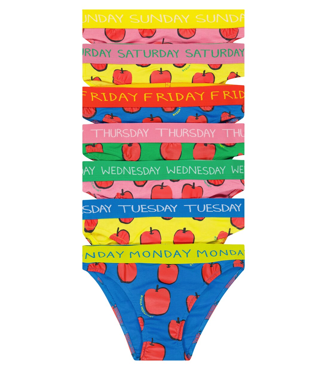Set of 7 printed cotton briefs | Stella McCartney Kids