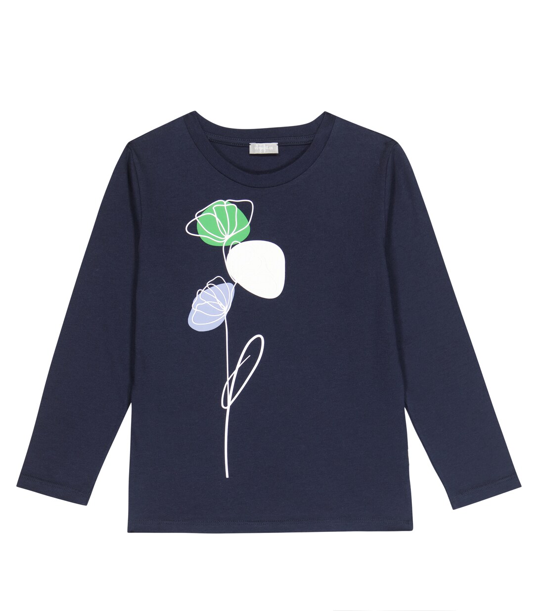 Floral long-sleeved cotton T-shirt | Il Gufo