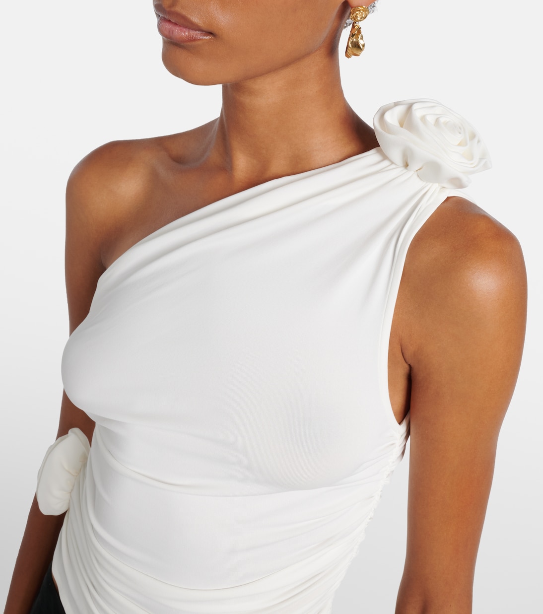 Floral appliquéd one-shoulder top | Magda Butrym