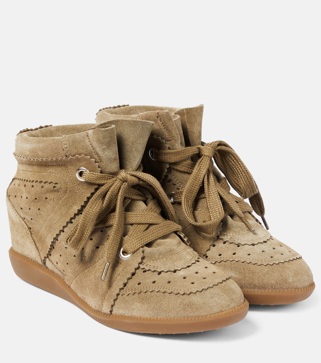 Bobby suede wedge sneakers | Isabel Marant