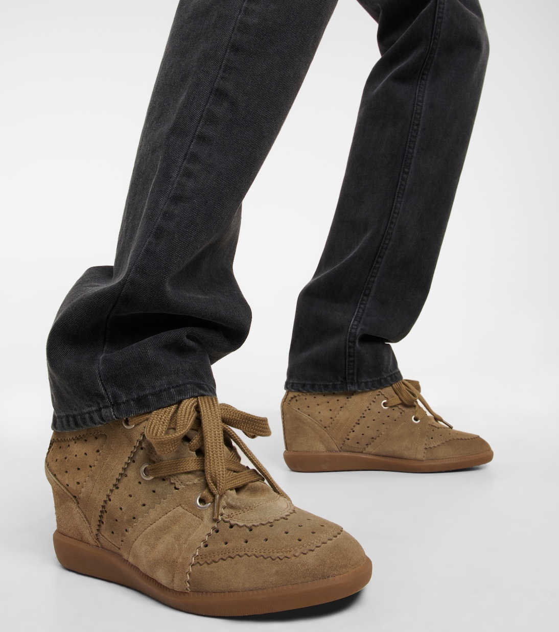 Bobby suede wedge sneakers | Isabel Marant