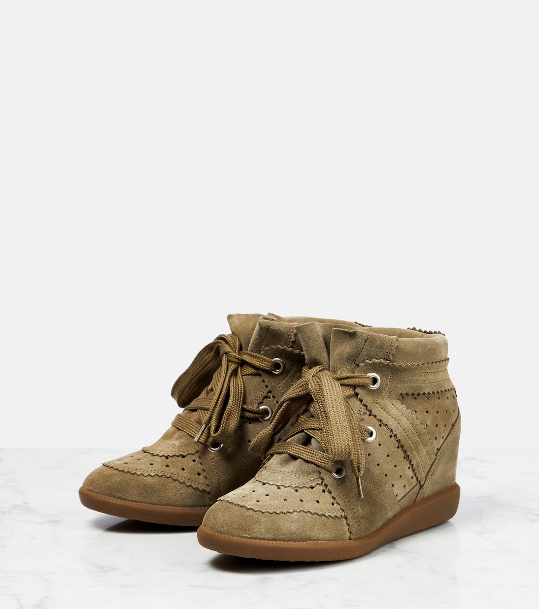 Bobby suede wedge sneakers | Isabel Marant