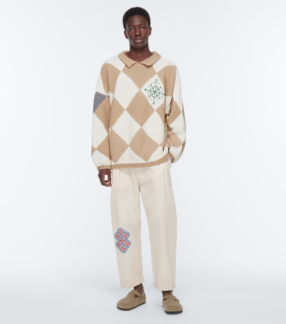 Pull en jacquard de coton | Adish