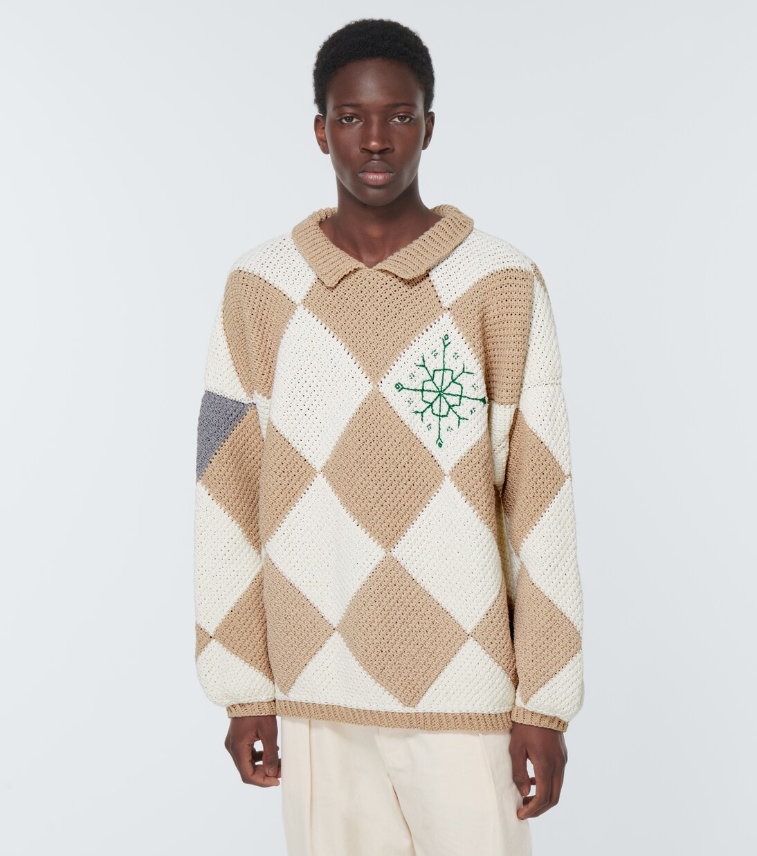 Pull en jacquard de coton | Adish