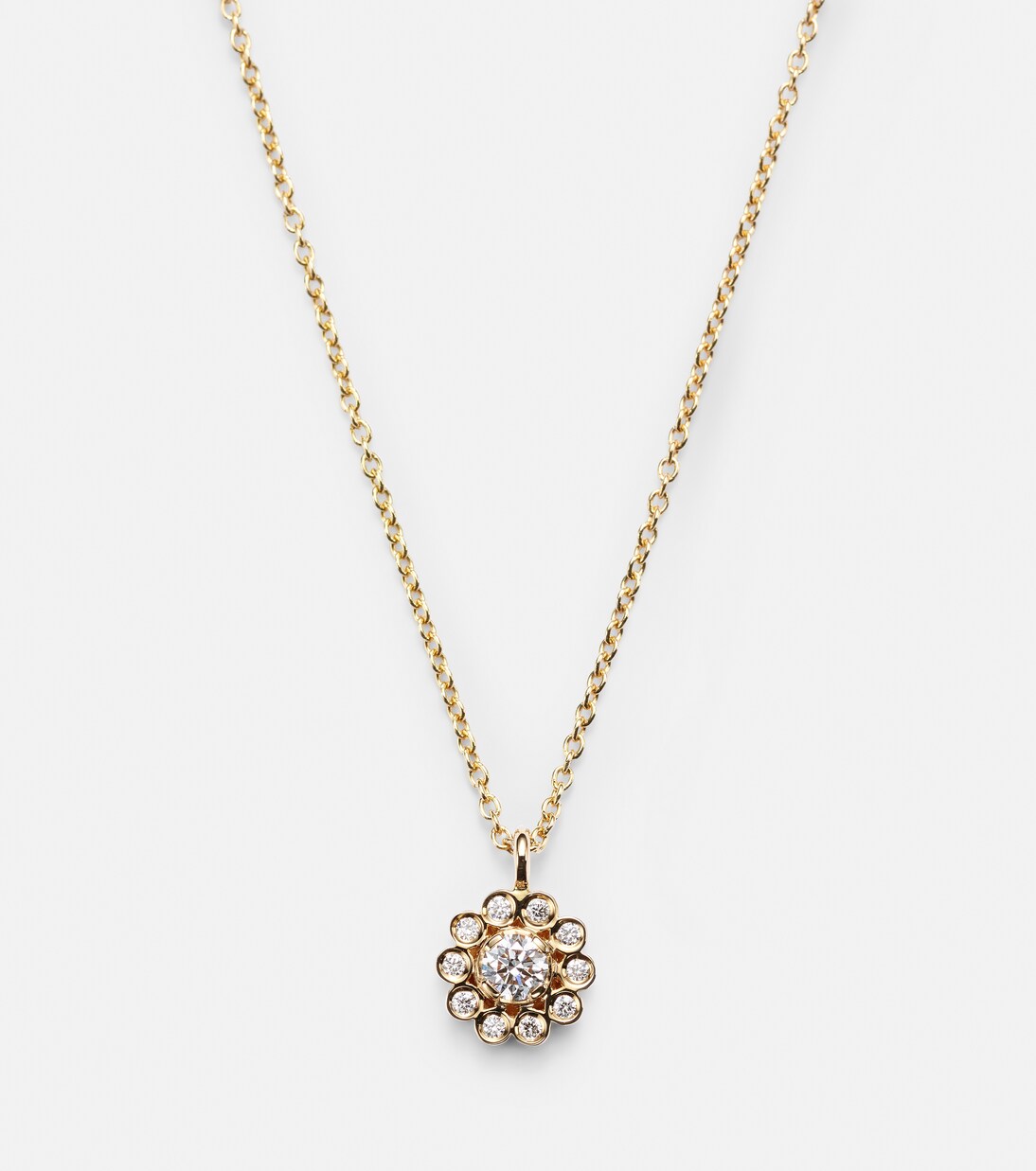 Soleil Simple 18kt gold necklace with diamonds | Sophie Bille Brahe
