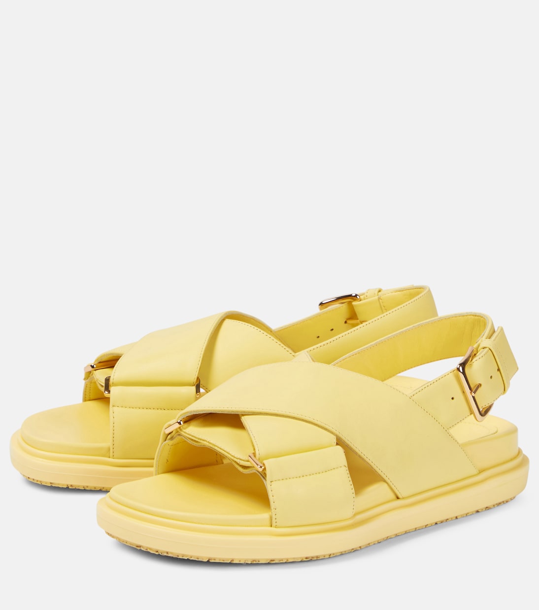 Sandalen Fussbett aus Leder | Marni