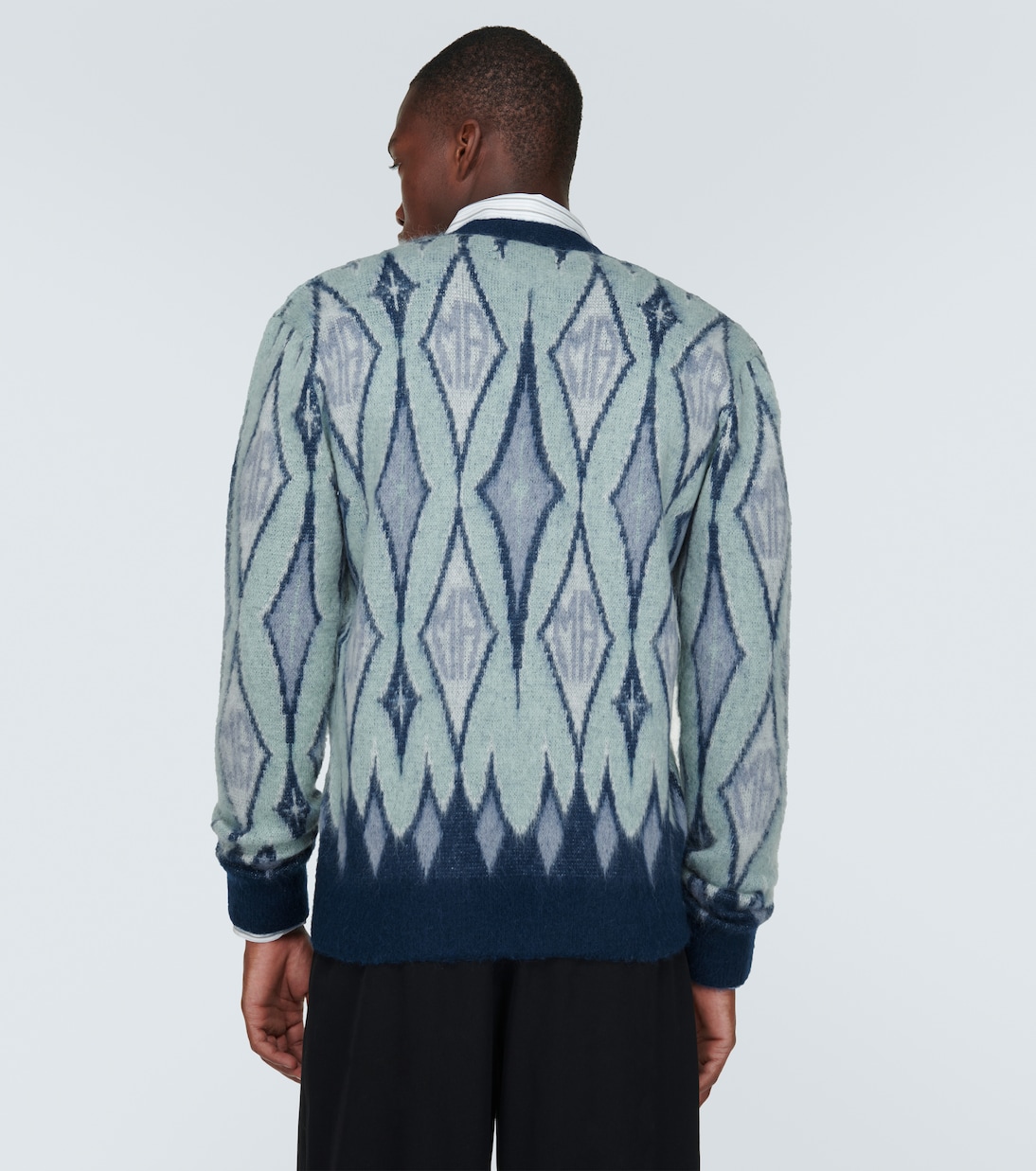 Argyle mohair-blend cardigan | Amiri