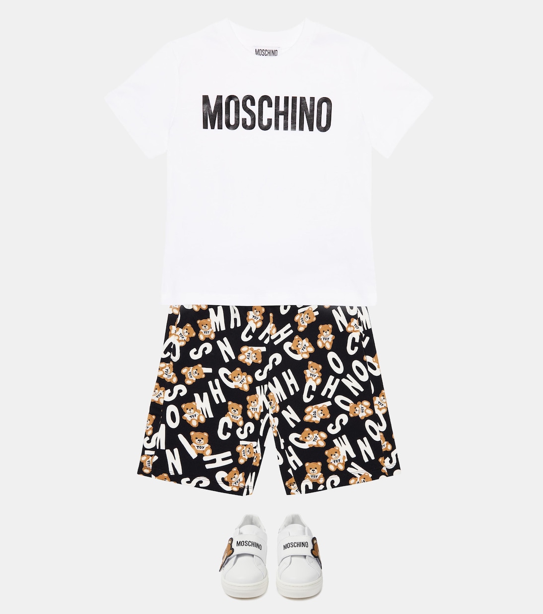 Logo皮革运动鞋 | Moschino Kids