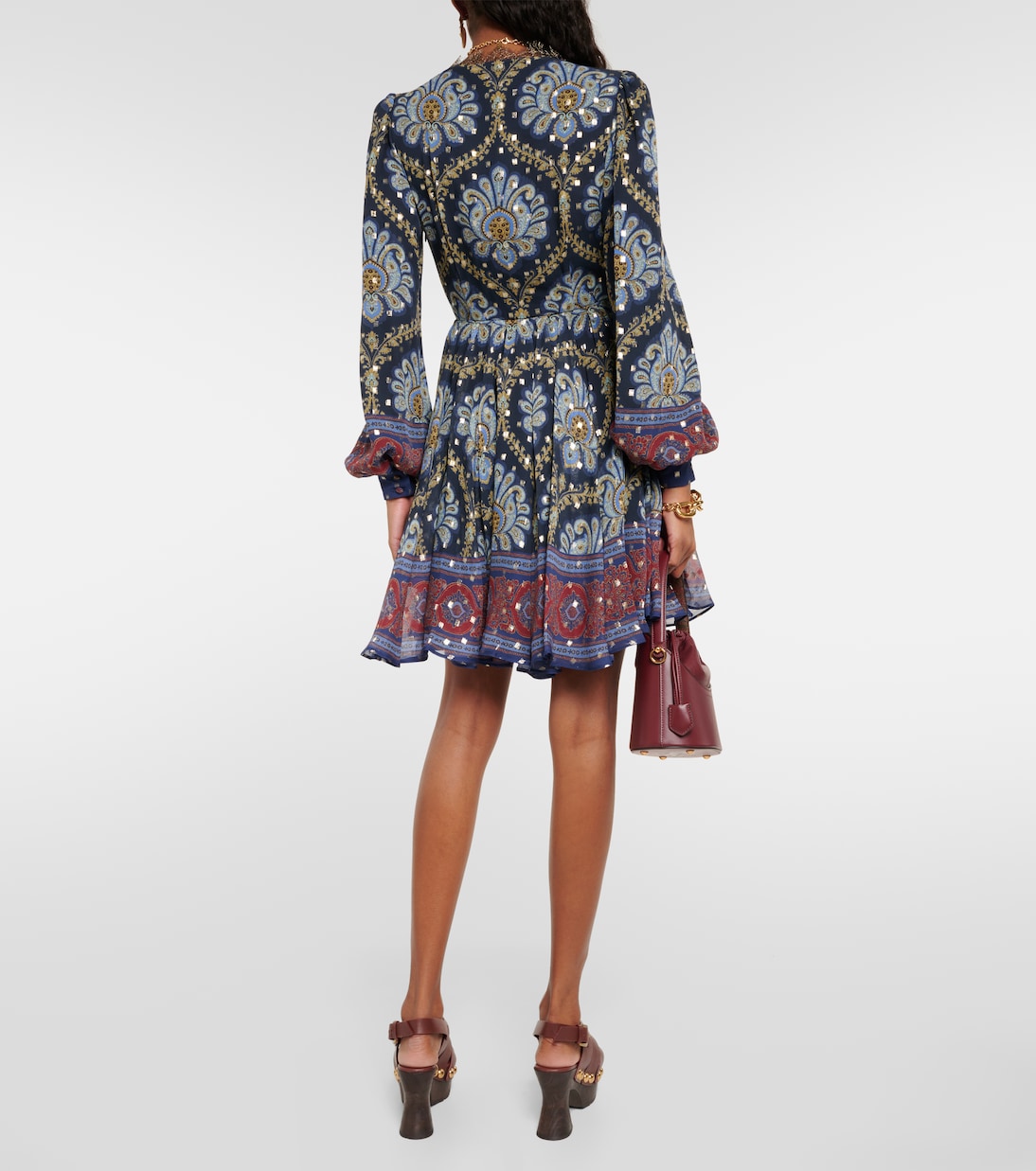 Vestido corto en jacquard de seda | Etro