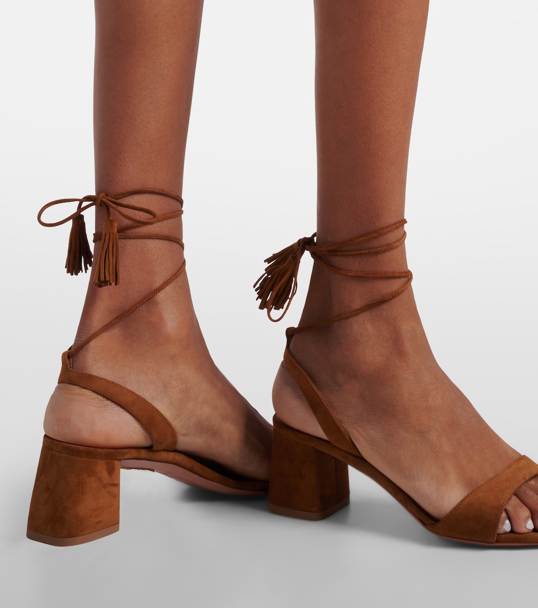 Sandalen Alu 50 aus Veloursleder | Aquazzura