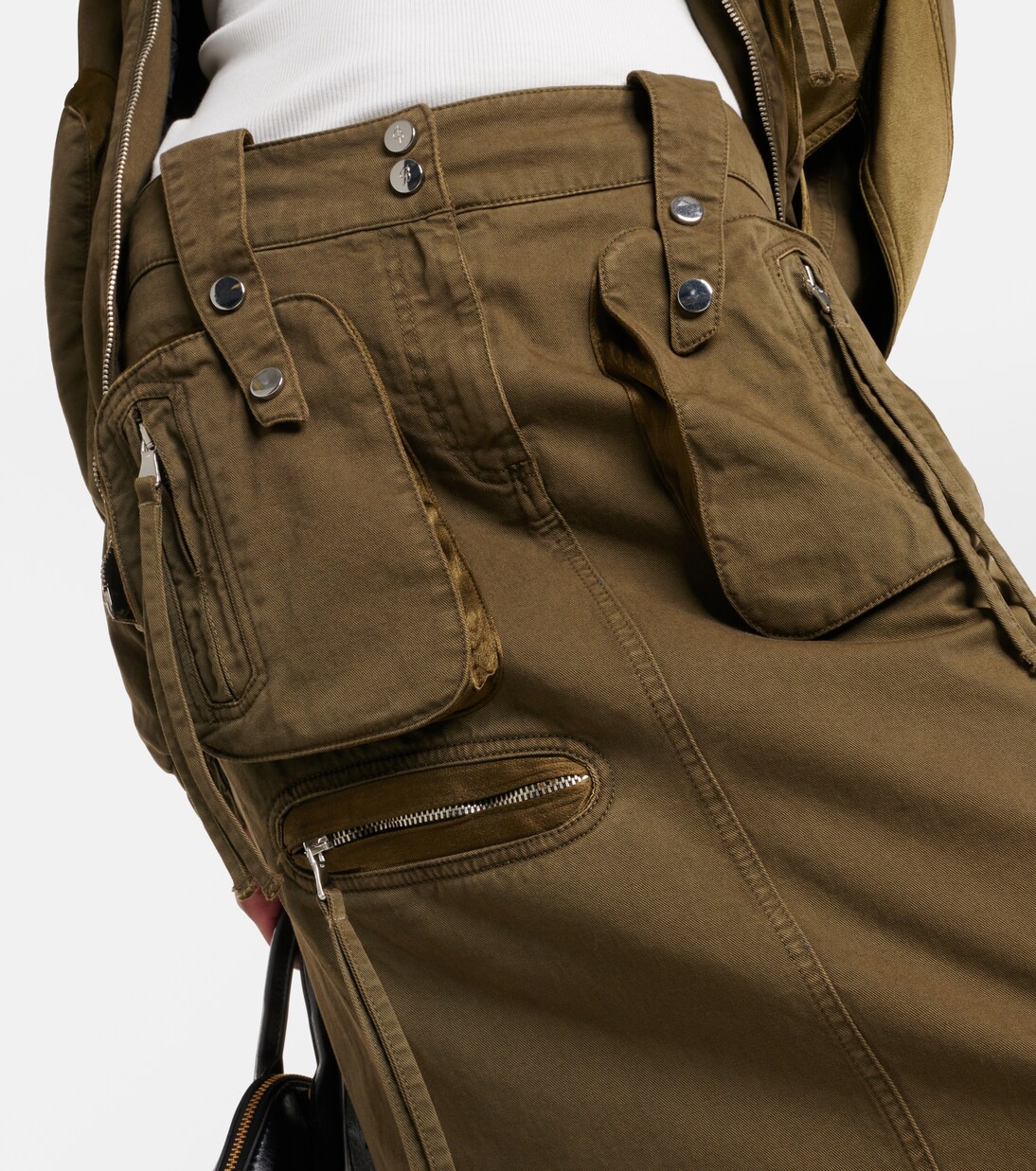 Denim cargo maxi skirt  | Blumarine