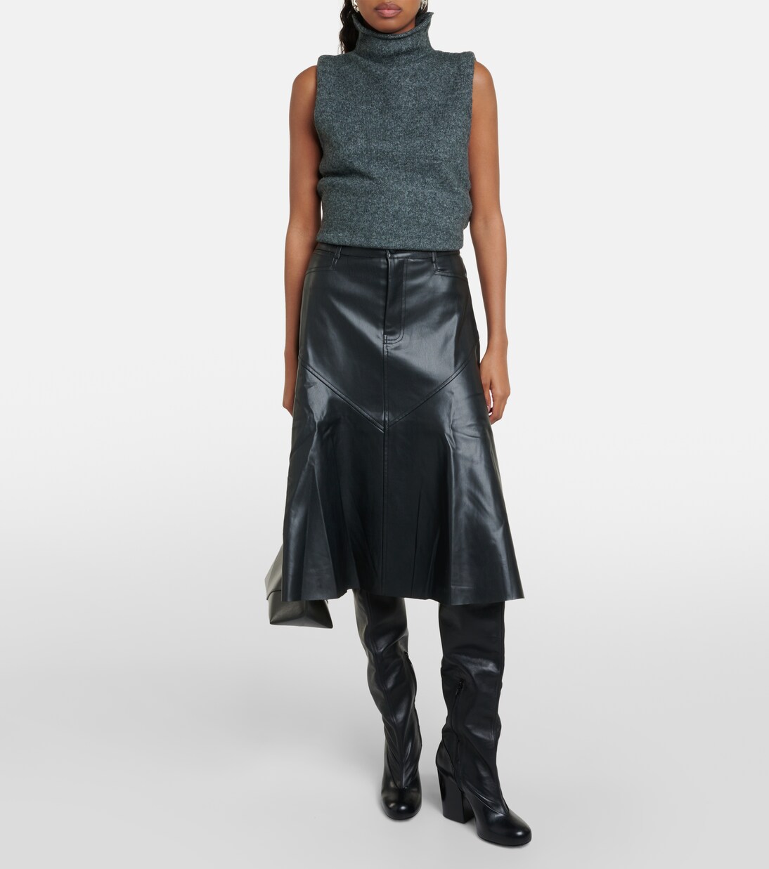 White Label Midirock Jesse aus Lederimitat | Proenza Schouler