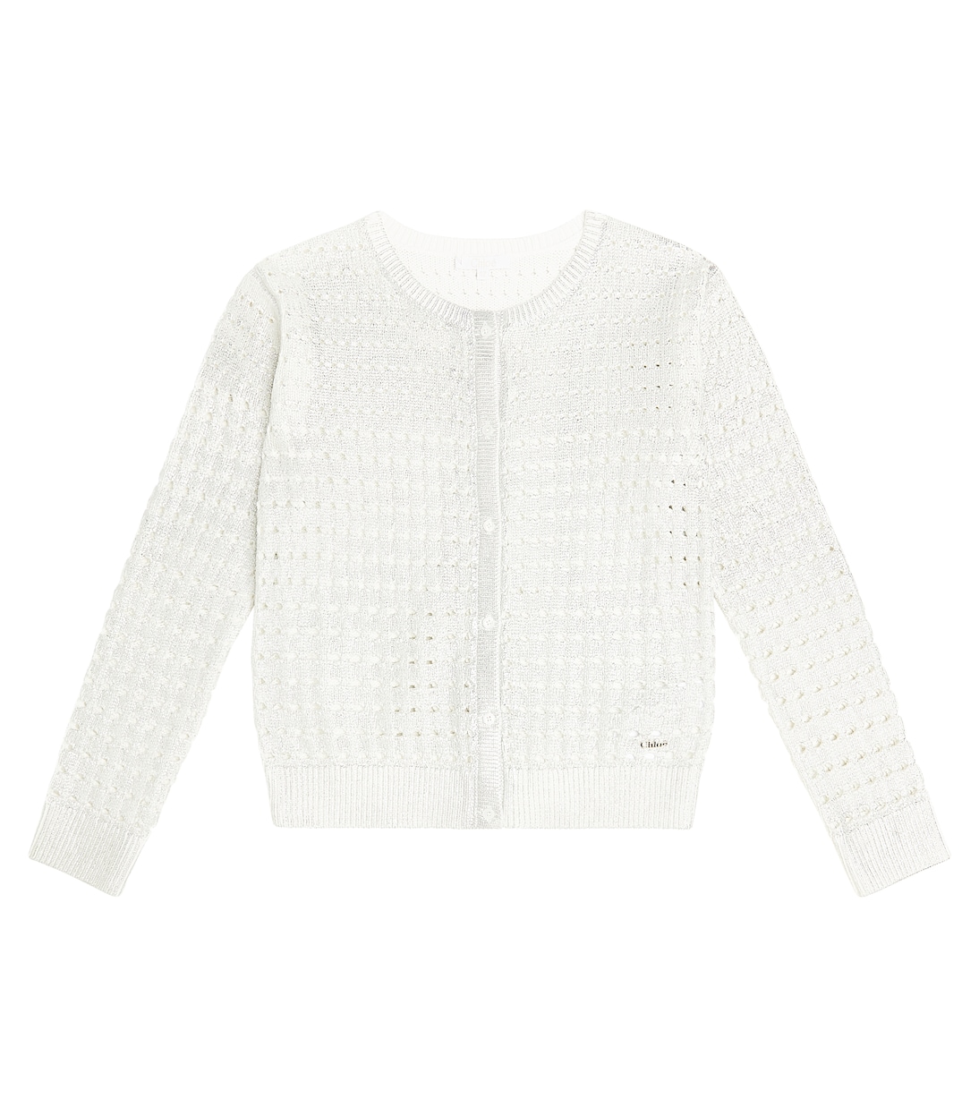 Cardigan en coton métallisé | Chloé Kids