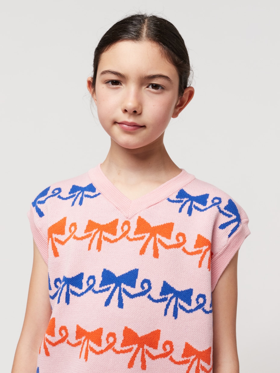 Cotton jacquard sweater vest | Bobo Choses