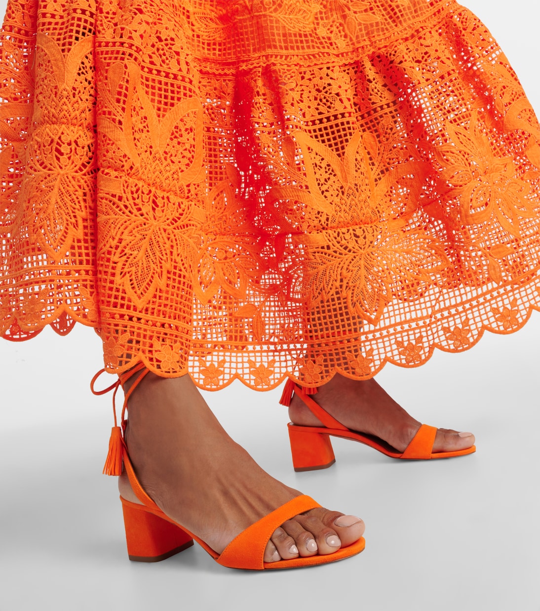 Alu tasseled suede sandals | Aquazzura