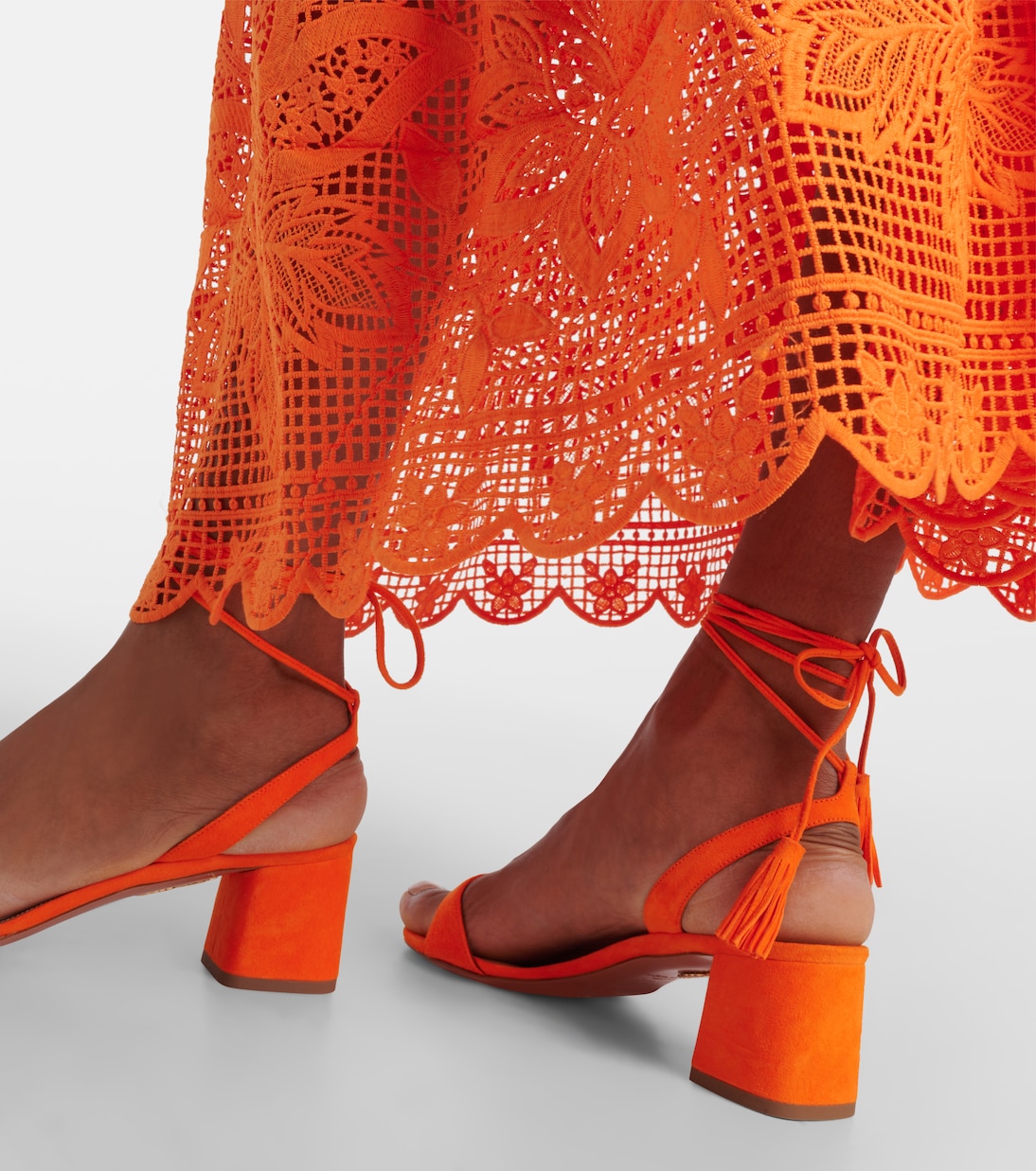 Alu tasseled suede sandals | Aquazzura