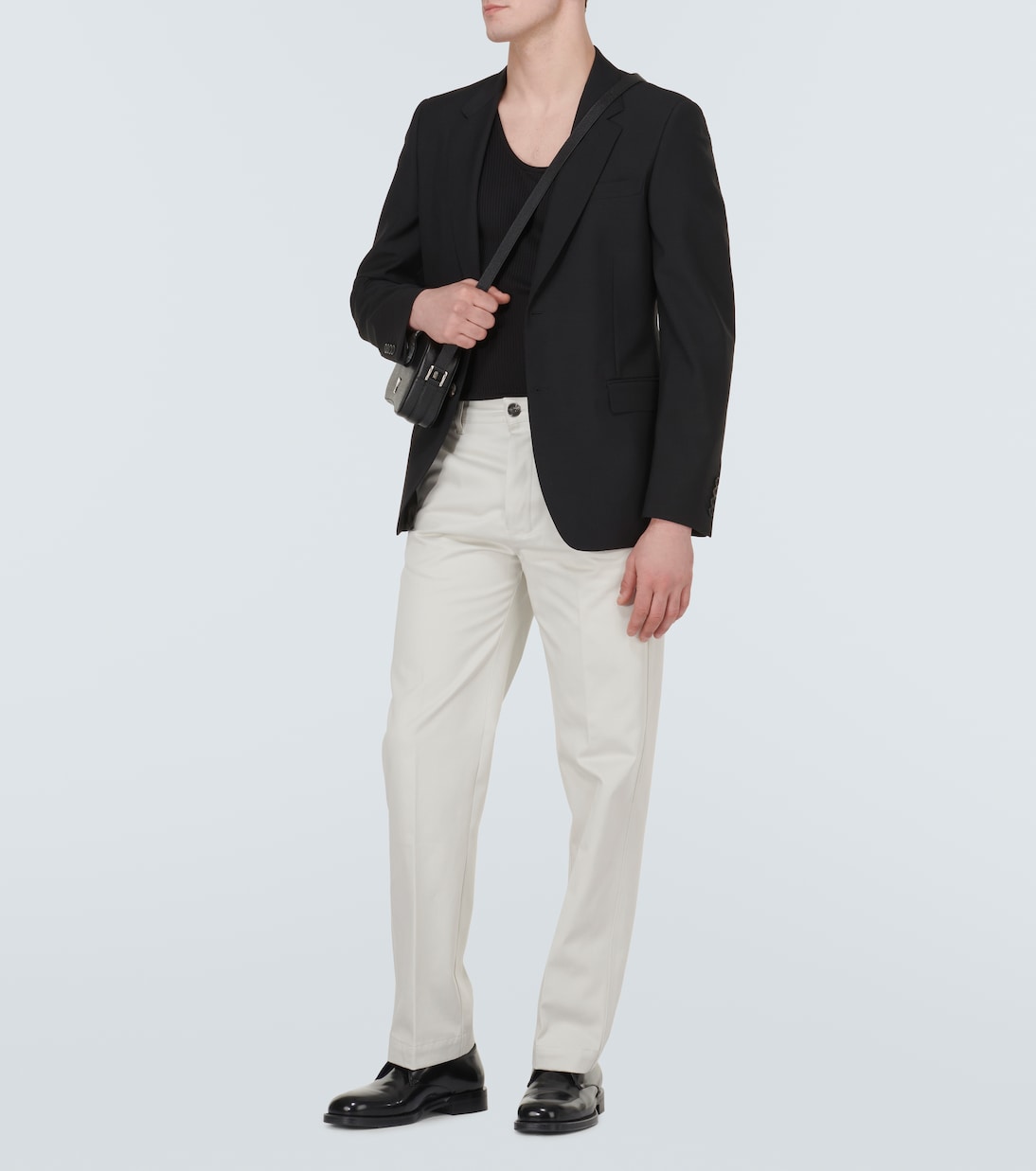 Straight cotton satin chinos | Ami Paris