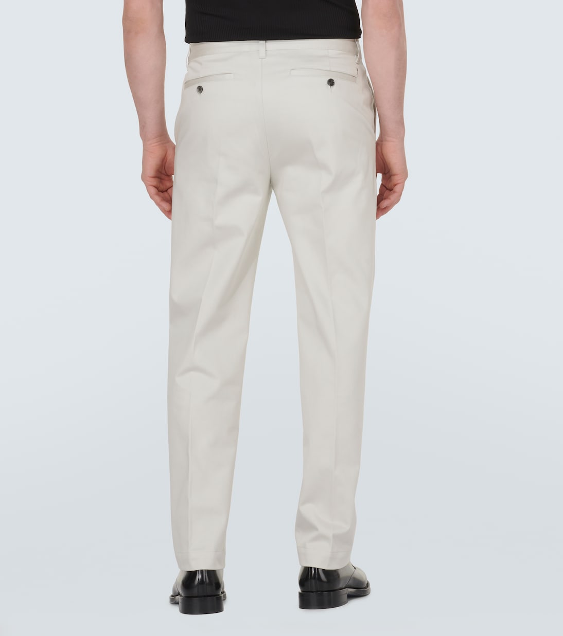 Straight cotton satin chinos | Ami Paris