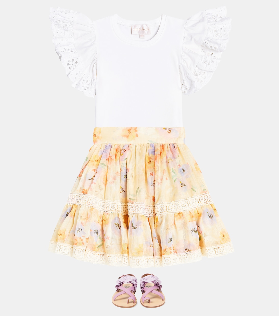 Abito in lino e seta con stampa | Petite Amalie  